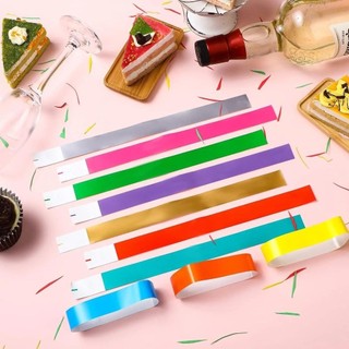 ALMA1 100 Chiếc Tyvek Dây Đeo Tay, Giấy Chống Thấm Nước Dùng Một Lần Dây Đeo Tay, Sân Chơi Đa Năng Thanh Vé Bản Sắc Giấy Tổng Hợp Lễ Hội Cổ Tay Tuyển Sinh Nhận Dạng Tiệc