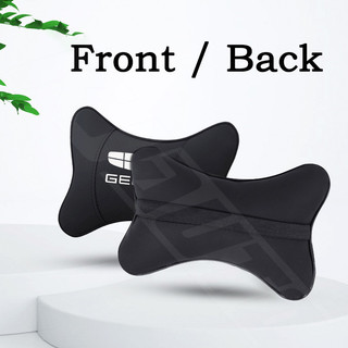 2 Chiếc Gối Cổ Ô Tô Tựa Đầu Ô Tô Đệm Da Tự Động Lụa Cotton Tựa Đầu Nội Thất Cho Geely Coolray Okavango Emgrand Azkarra Phụ Kiện