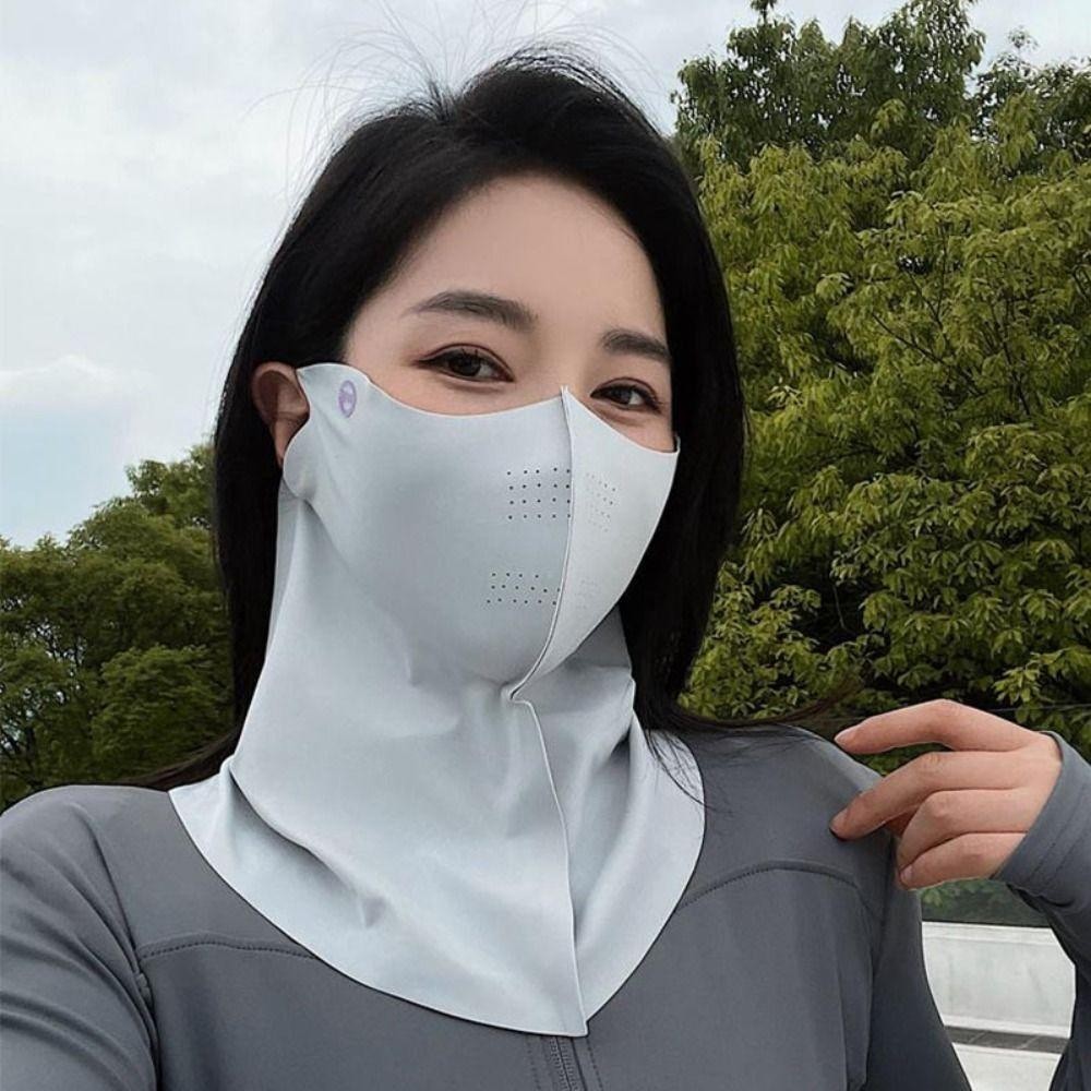 MARGEDY thời trang chống bụi Ice Silk Sun Shade UPF50+UV mặt nạ