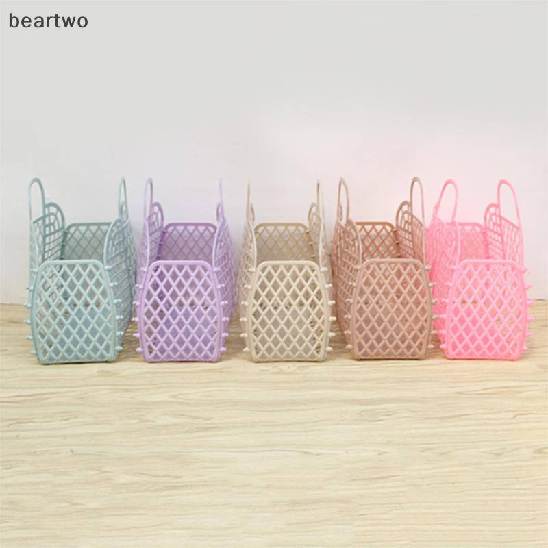 < Beartwo > Giỏ tắm có thể tháo rời Giỏ nhựa Phòng tắm Giỏ đựng đồ giặt rỗng Đẹp