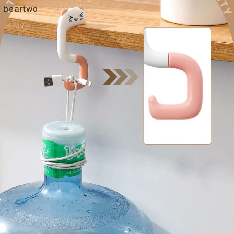 < Beartwo > Du Lịch Túi Nhựa Di Động Dễ Thương Móc Treo Trang Trí Bàn Ví Túi Móc Treo Tường Giá Đỡ Túi Xách Móc Treo Đẹp