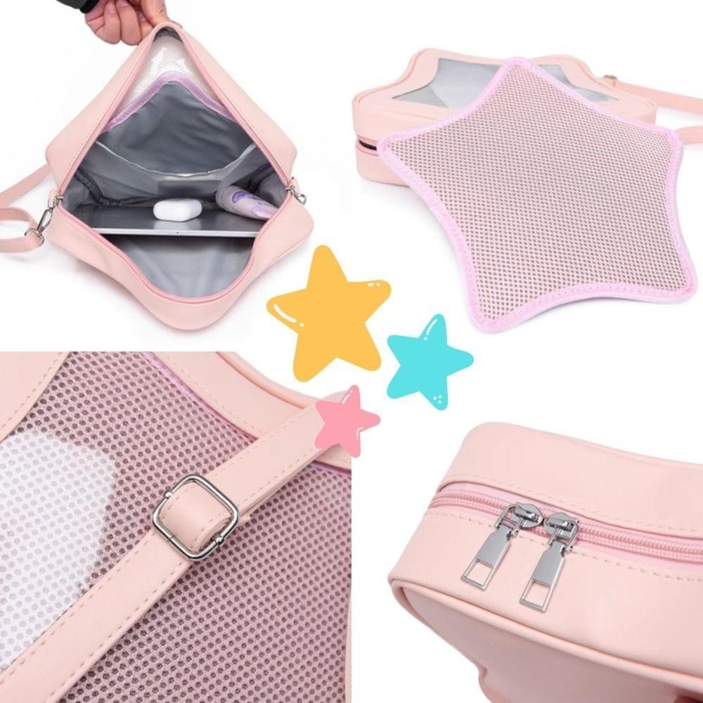 Túi Ita OLVIDO Star, Ba lô Kawaii dung tích lớn, Túi đi học hình ngôi sao cho bé gái Y2K