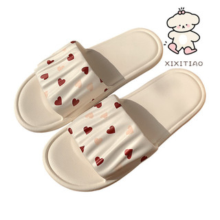 Xixitiao Mùa Hè Mới Dép Nữ Phong Cách Hàn Quốc Ngọt Ngào, Dùng Trong Nhà, Phòng Tắm, Giày Sandal Tình Yêu