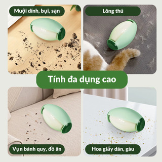 Cây Lăn Bụi Quần Áo Lăn Bụi Silicon Siêu Dính Cây Lăn Lông Mèo Mini Tái Sử Dụng CLB01 - NGÓI HOME