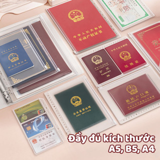 Bìa Còng A5 B5 A4, Bìa Đựng Tài Liệu Đã Đục Lỗ Bìa Sổ Còng Lưu Trữ Hồ Sơ Văn Phòng Dày Dặn, Chống Nước NGÓI HOME - KTL03