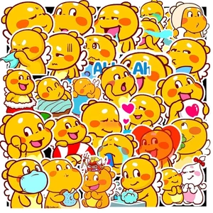Hộp 50 Sticker Hình QOOBEE Decal Phản Quang 7 Màu Halogram Chống Nước - NSX Gì Cũng In | MS: 00047