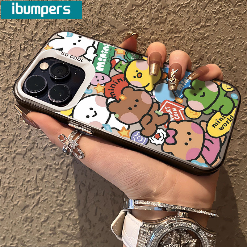 ibumpers Ốp Lưng IPhone Họa Tiết Pokémon Dễ Thương Ốp Điện Thoại IMD Cứng Trơn Chống Bẩn Chống Sốc Cho IPhone 16 15 14 12 13 11 Pro Max