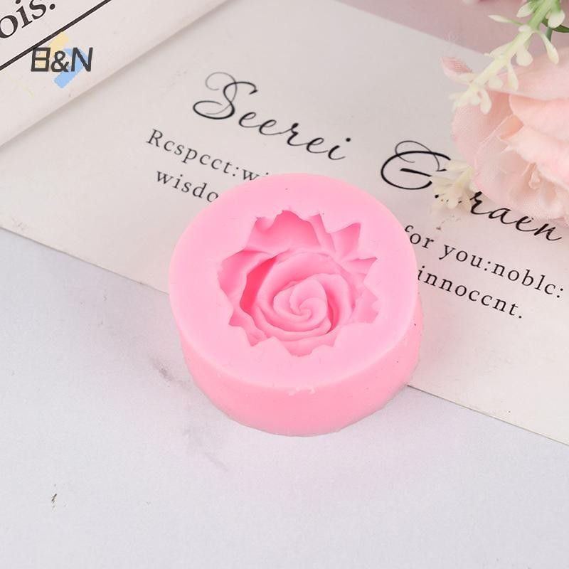 Khuôn silicon hoa hồng B & N 3D Khuôn silicon trang trí bánh kẹo mềm Khuôn bánh quy sô cô la.