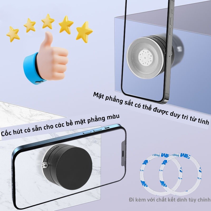 Xoay 360° Giá đỡ từ tính cho điện thoại di động có thể gập lại đa năng Giá đỡ hấp thụ chân không