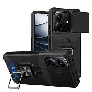 Dành Cho Redmi Note 14 4G / 5G Ốp Lưng Có Trượt Camera Bao Đựng Thẻ Vòng Chân Đế Chịu Lực Bảo Vệ Mỏng Vỏ