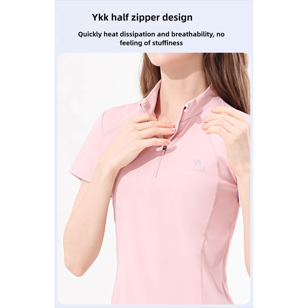 Ảnh Camel CROWN Yoga Phù Hợp Với Nữ Chống Nắng Slim Fit Nhanh Khô Thoáng Khí Thể Thao Hai Mảnh Phù Hợp Với 2