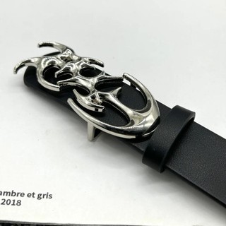 Thắt lưng khóa chốt ASDFGER, Thắt lưng Pu Punk có thể điều chỉnh, Thắt lưng quần jean hình đặc biệt đa năng Unisex