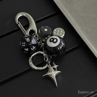 [Phụ kiện] Dây chuyền túi handmade hình xúc xắc đen, thiết kế thời trang, cảm giác cao cấp, phụ kiện trang trí treo chìa khóa, trang sức tinh xảo XAO5