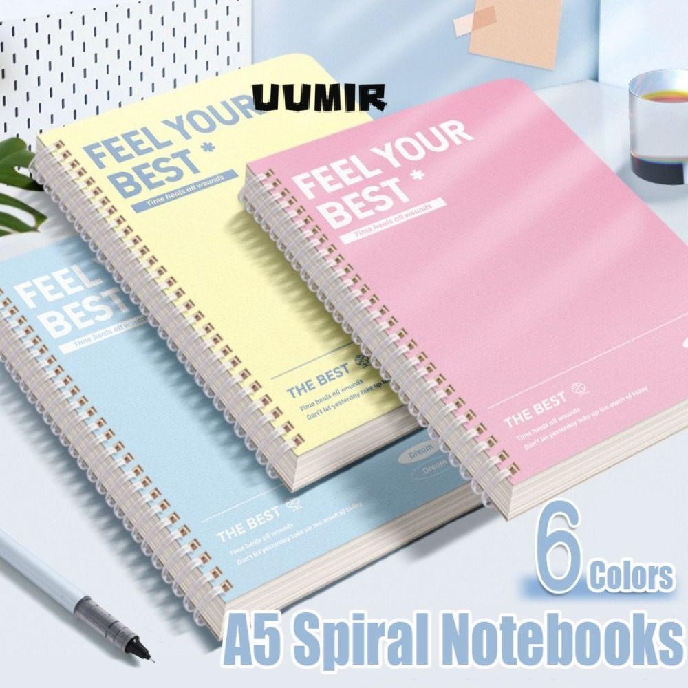 Uumir 60 Tờ / Sách Sổ Tay Xoắn Ốc, Notepad Màu A5, Trang Đục Lỗ Dày ...