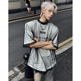 Áo thun nam GKSSS ngắn tay thương hiệu thời trang đường phố cao cấp Mỹ giả hai mảnh áo thun ngắn tay