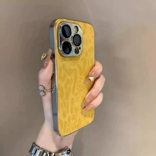 Ốp Điện Thoại In Hình Da Báo Sang Trọng Cho iPhone 11 12 13 14 15 16 Pro Max Plus Chống Sốc Bumber Trường Hợp