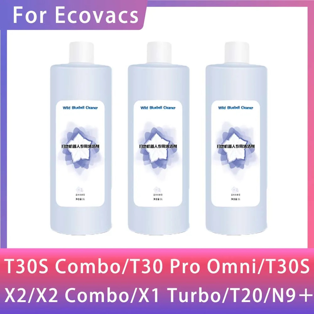 Chất lỏng làm sạch cho Combo Ecovacs Deebot T30S / T30 Pro OMNI / T30S / X2 Combo / X1 Turbo / T20 / T10 OMNI / N9 + Phần Giải pháp làm sạch 1L
