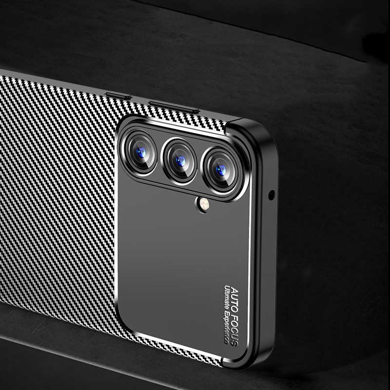 Dành Cho Samsung Galaxy A55 A35 A25 A15 A05 A05s 5G Slim Chống Sốc Sang Trọng Kinh Doanh Sợi Carbon
