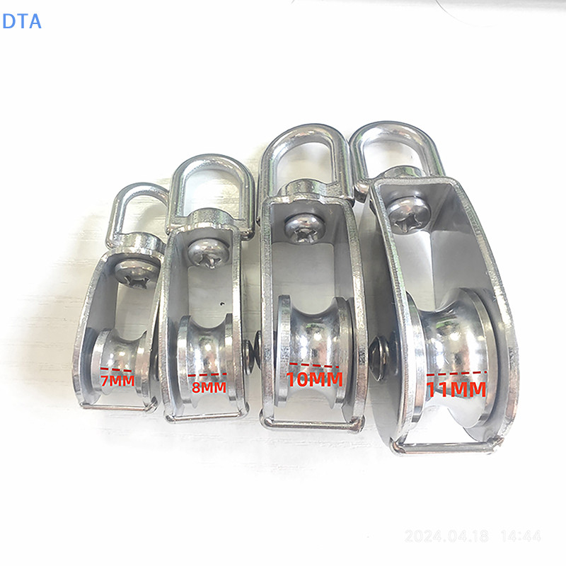 Dta 1 Thép không gỉ 304 M15 M20 M25 M32 Bánh xe đơn xoay Lifg Dây ròng rọc Bộ dụng cụ bánh xe Lifg Khối ròng rọc đôi PO