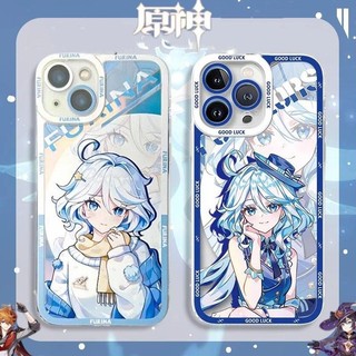 Vỏ Genshin Impact Furina Cho Samsung Galaxy A05 A05S A14 A15 A33 A73 A35 A55 A12 J7 Prime S23Ultra S20FE Vỏ Điện Thoại Mềm TPU Trong Suốt Anime