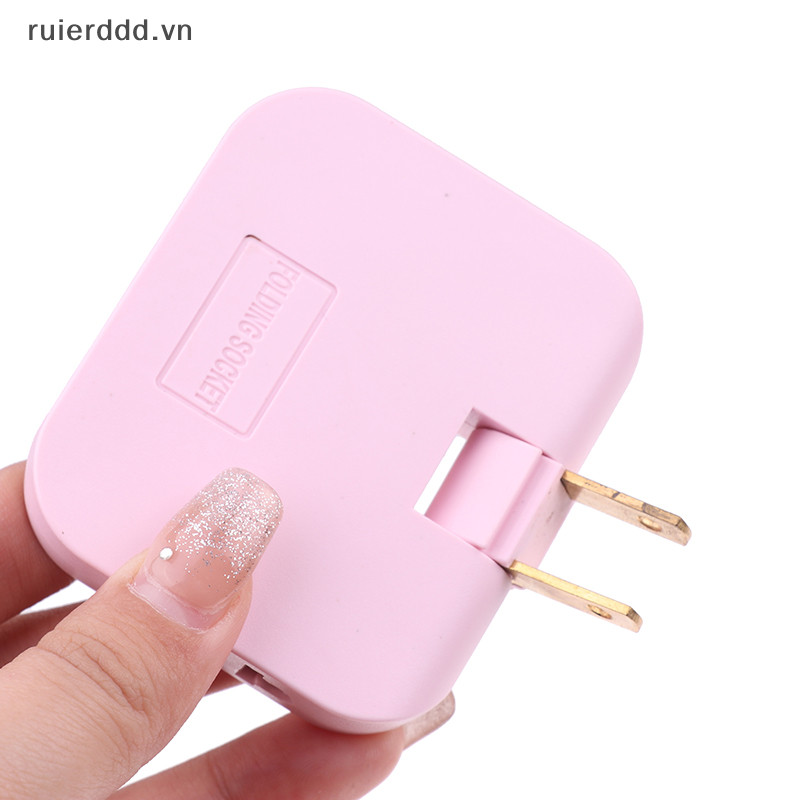 # New # Ổ cắm mở rộng 3 trong 1 EU Ổ cắm chuyển đổi sạc xoay 180 độ.