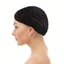 THEGIRL8B Lưới Tóc, Mũ Turban Dây Đeo Có Thể Điều Chỉnh Mũ Tóc Giả Màu Đen, Phụ Kiện Tóc Che Đầu Mũ Chemo Handmade Móc Tóc Ngáy Thường Ngày