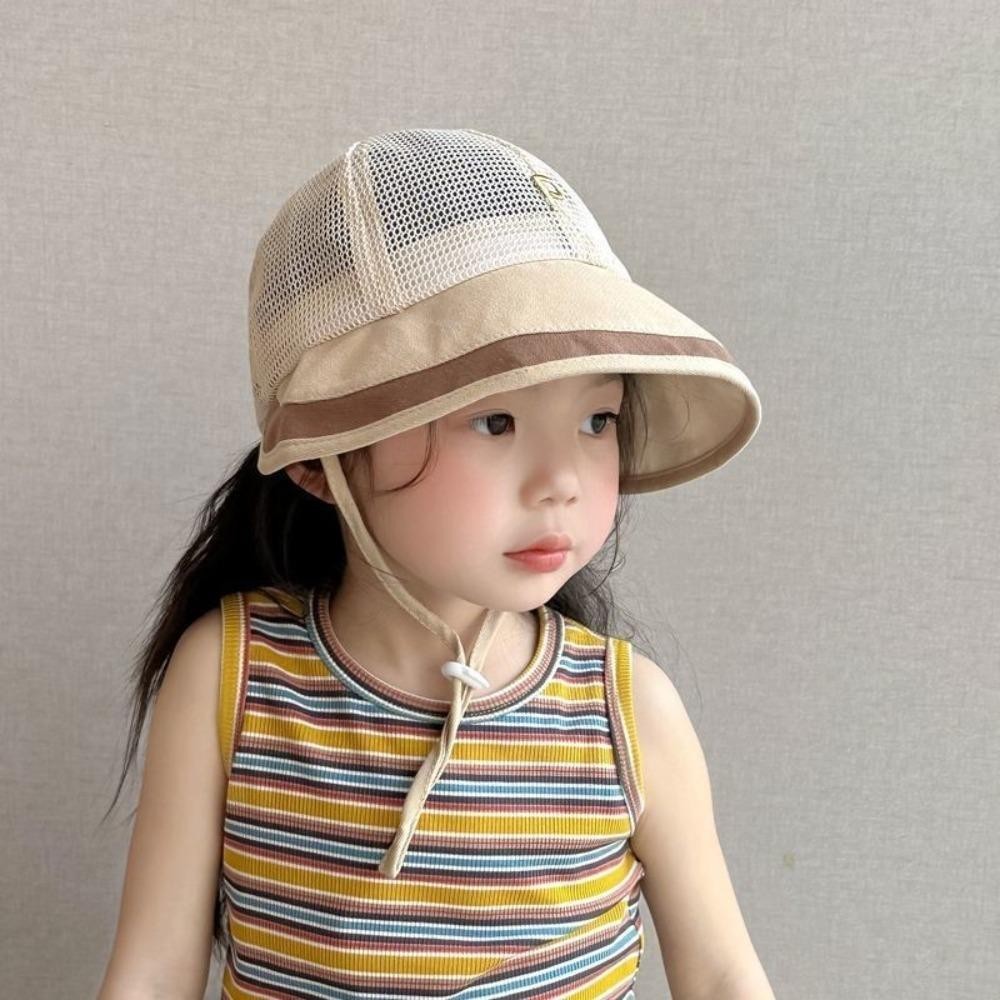 Mũ chống nắng FEDAOG, Mũ lưới thoáng khí cho bé ngư dân, Mũ che nắng cỡ lớn chữ thời trang