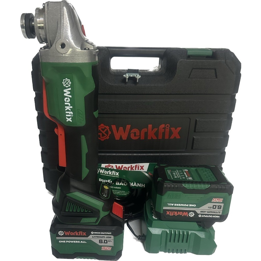 Máy Mài cầm tay WORKFIX WF-AG100B Không chổi than 2 pin 15cell mạch 4 ...
