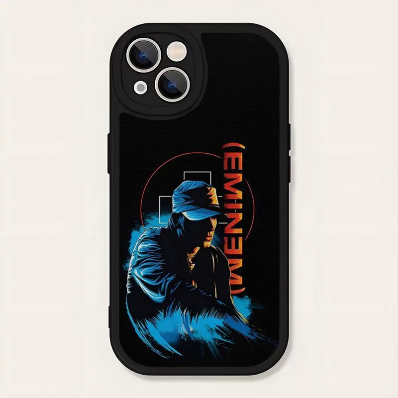Tp-1 Hop Rapper Eminem Rap Ốp Lưng Điện Thoại Da Cừu Cho Iphone 12 Pro Max 14 11 12 Mini X Xr Xs 8 7 Puls Se Sang Trọng Di Động Cov