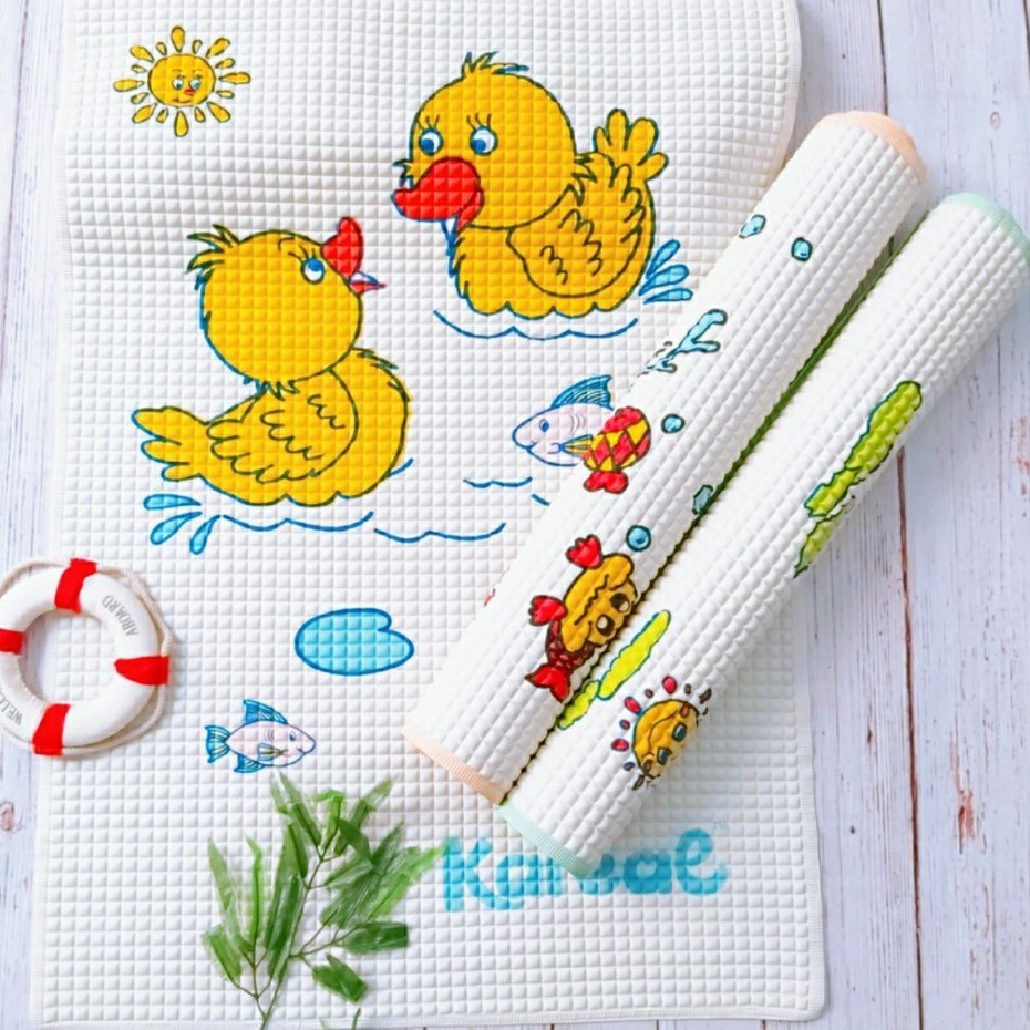 Tấm Lót cao su non Kareal hạ nhiệt, nệm nước Chống Thấm, điều hòa Cho Bé 60x90cm, nằm mát