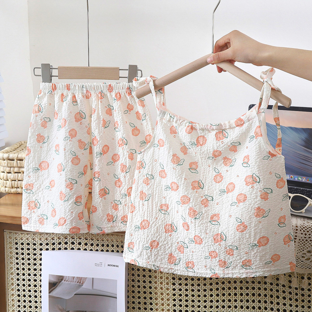 Bé Gái Culottes Phù Hợp Với Mùa Hè Phong Cách Mới Trẻ Em Váy Camisole Phiên Bản Hàn Quốc Trẻ Em Hoa Phù Hợp Với 8IXZ