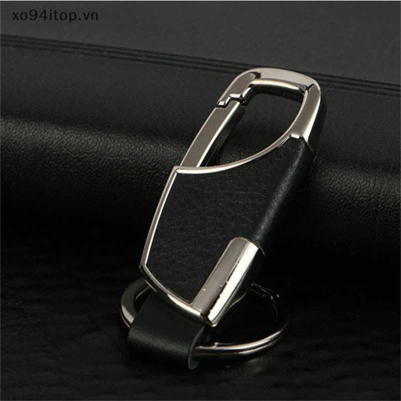 Xoitop Nam Sáng Tạo Mới Kim Loại Da Vòng Keyfob Xe Móc Khóa Quà Tặng VN