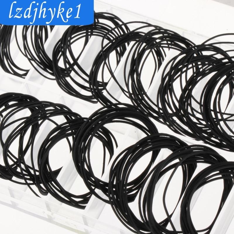 180 Chiếc Đồng Hồ Mặt Sau Gioăng Miếng Đệm Cói Vòng Đệm 18 Kích Cỡ Phụ Kiện Đồng Hồ, Đen