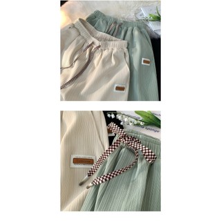 (M-5XL) Quần short nam dáng rộng và phong cách muối bán chạy thường ngày Quần short dài bằng lụa băng dài vừa phải theo xu hướng Ins Trend Straight Leg