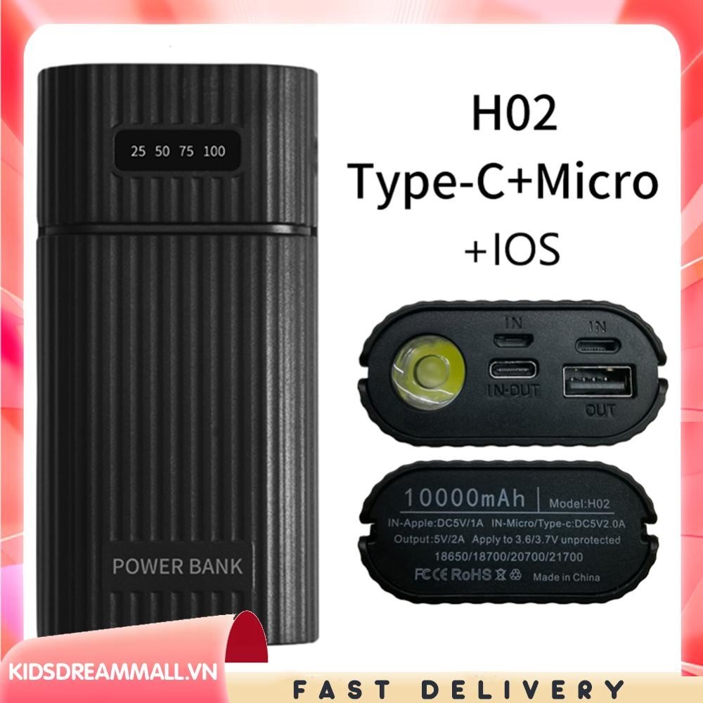 [Kidsdreammall.vn] Hộp đựng bộ sạc pin DIY Power Bank 18650 / 18700 ...