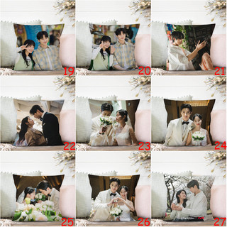Lovely Runner Byeon Woo-seok & Hye-yoon Kim Vỏ Gối Vuông In Hình Một Mặt Sofa Polyester Gối Trang Trí Nhà Phòng Khách (Không Có Gối)