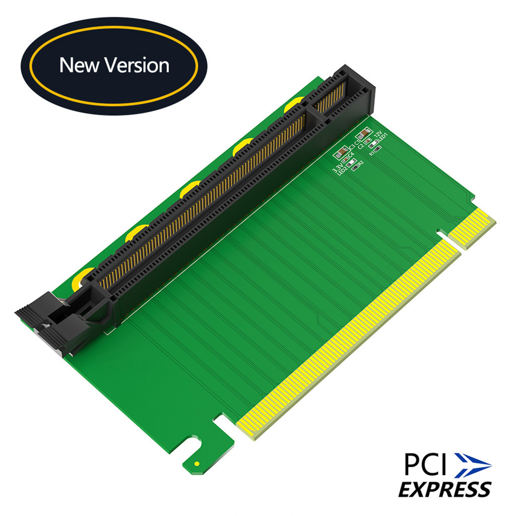 Thẻ nâng nam sang nữ JMT PCI-E 16X 3.0 90 độ ngược cho máy chủ 2U (Hướng cài đặt đối với CPU)