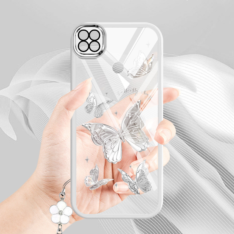 Ốp Điện Thoại YBD INS Style Cho Xiaomi POCO C31 Redmi 9C 9 Activ 10A 10C 10 Vỏ Bướm Niche Power Được Trang Bị Bảo Vệ Ống Kính