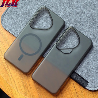 [JLK] Ultra Thin Matte Magnetic Phone Case with Camera Lens Glass Protector for Huawei Pura 70 Ultra P70 Pro Transparent Shockproof Hard Cover