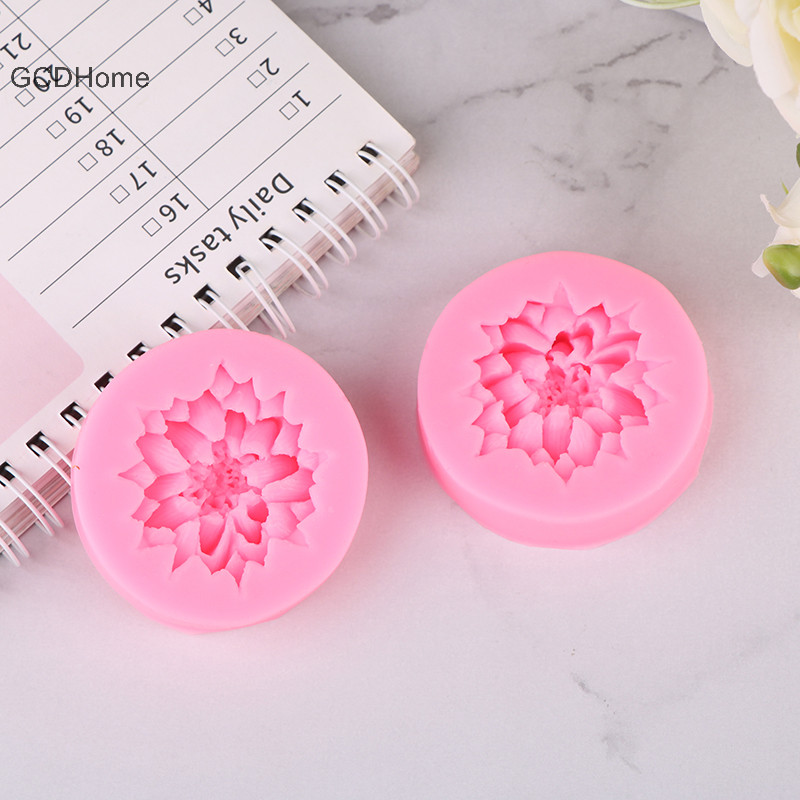 Gcdhome 3D Hoa Sen Đẹp Khuôn Silicon DIY Tiệc Cưới Nướng Bánh Fondant Xà Phòng Nhựa Đất Sét Khuôn Bánh Decorag Dụng Cụ HOT