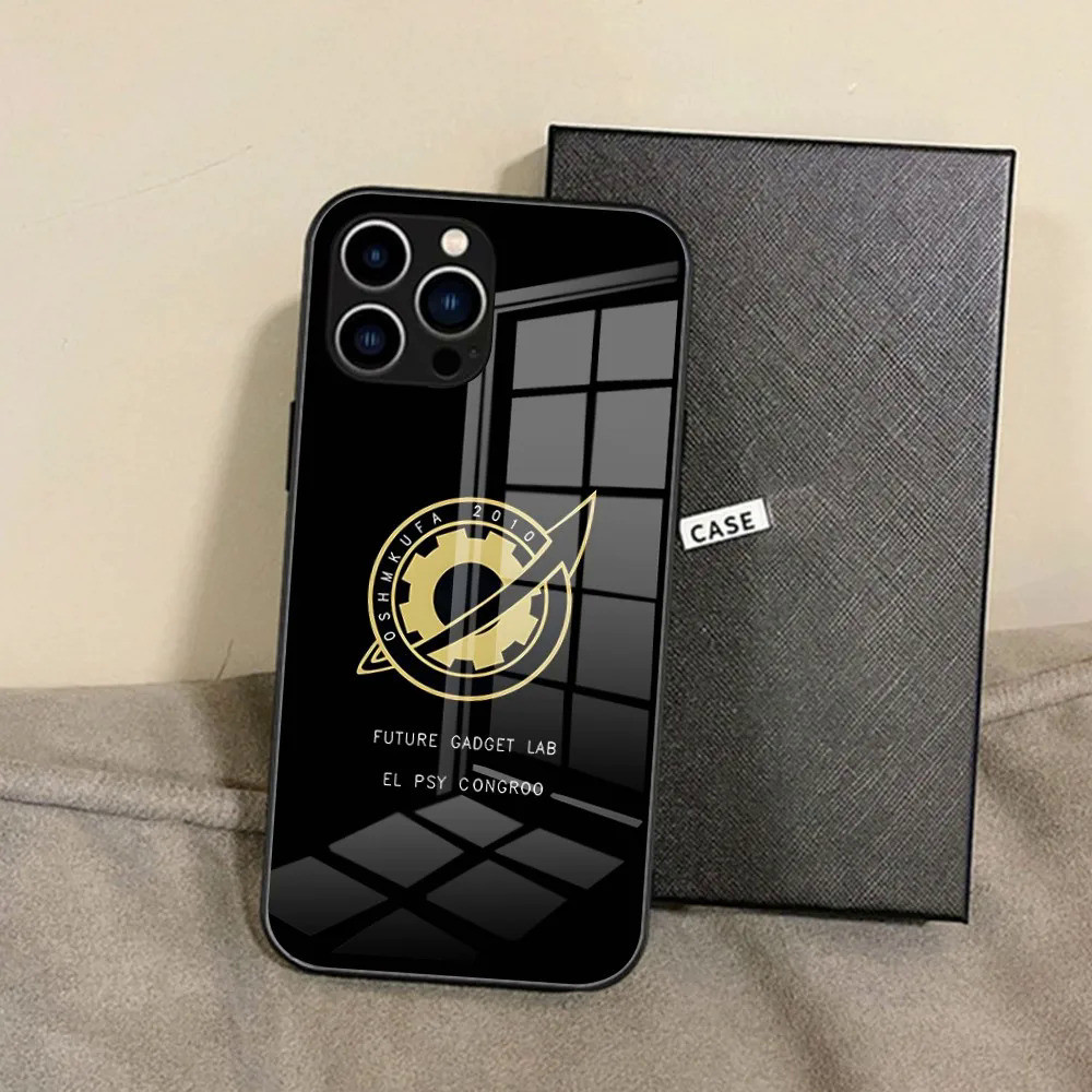 BK-1 Steins Gate Okabe Anime Ốp lưng iPhone 17,15 Pro Max14 Pro 12 11 13 Mini X XR XS 8 7 Plus SE Ốp Lưng Kính Cường Lực 0728