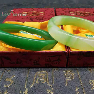 [Lostcorner] Vòng tay ngọc bích xanh đá tự nhiên Real Jadeite dành cho nữ Quà tặng bạn gái [Mới]