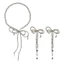 Vòng cổ choker nơ đáng yêu với giả ngọc trai - Bộ tai và dây chuyền thời trang