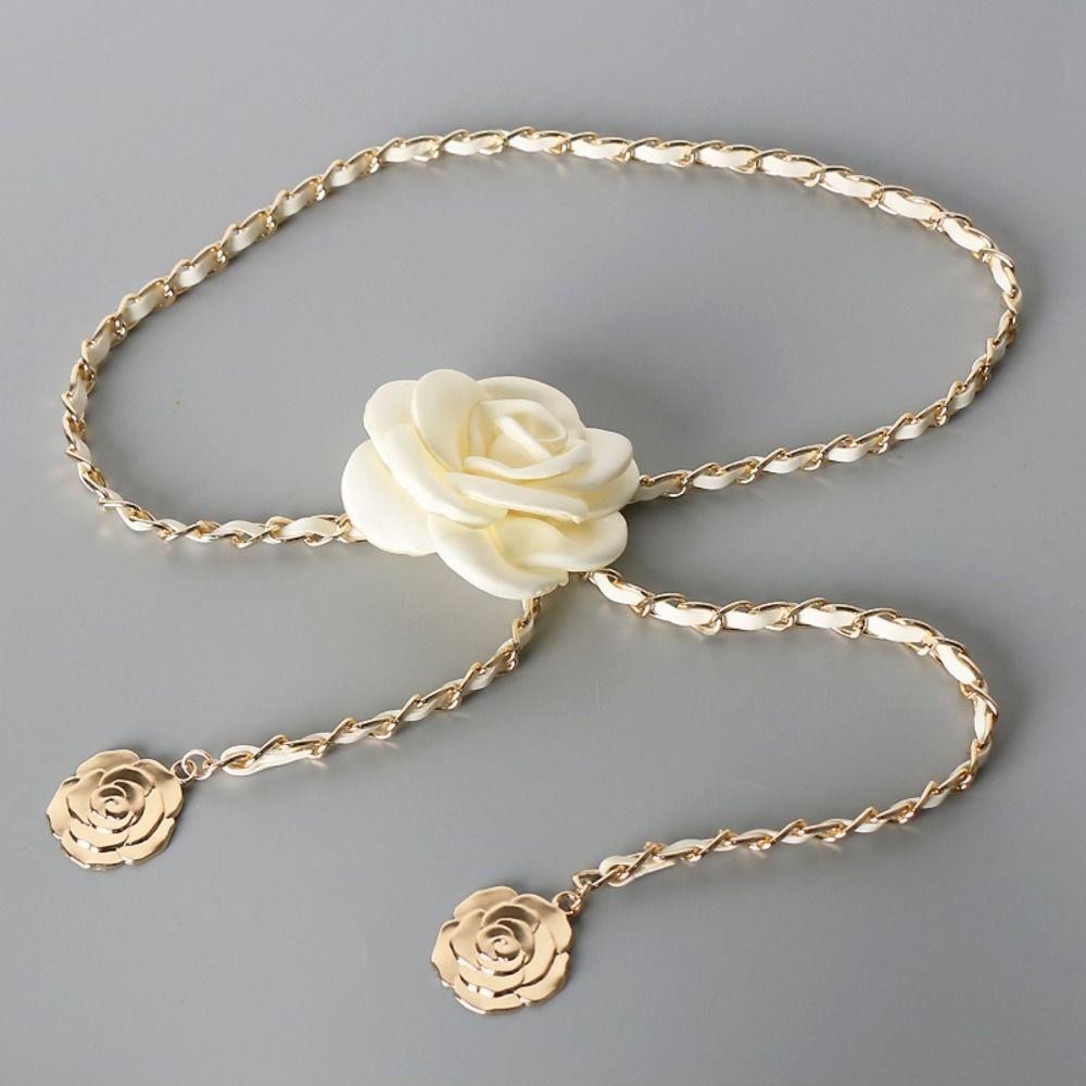 Dây thắt lưng và vòng cổ hoa Camellia, Thiết kế sang trọng, Phù hợp cho thời trang