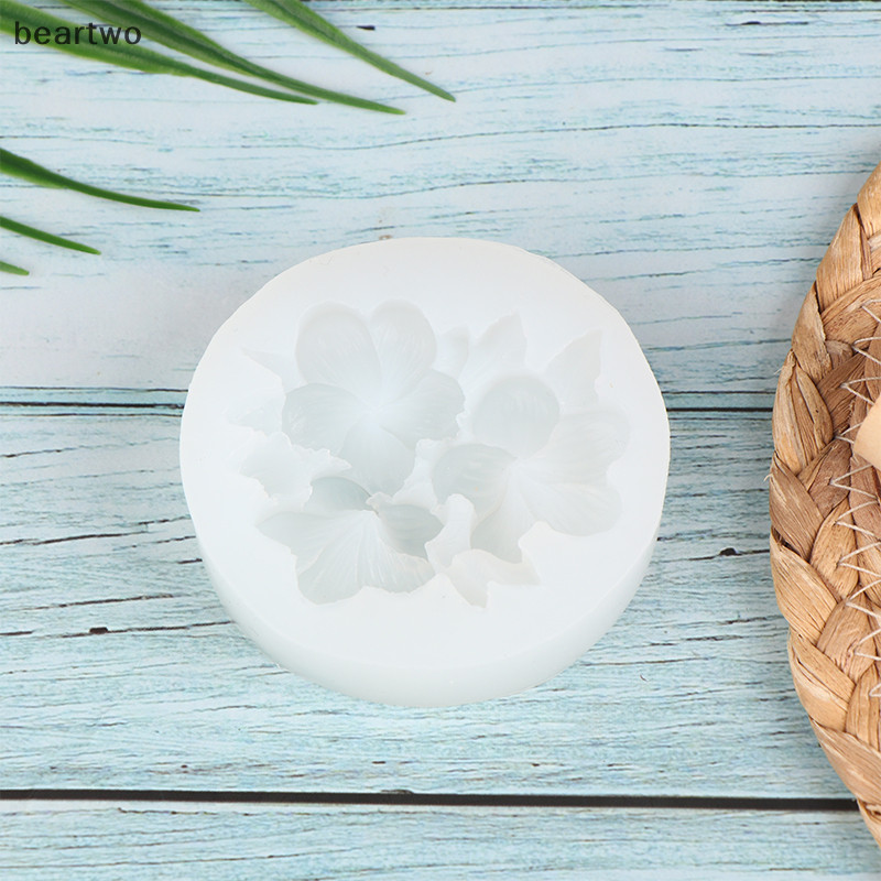 < Beartwo > 1 Khuôn Silicon Hình Hoa Gardenia Plumeria Rubra Khuôn DIY Dụng Cụ Nướng Bánh Đẹp