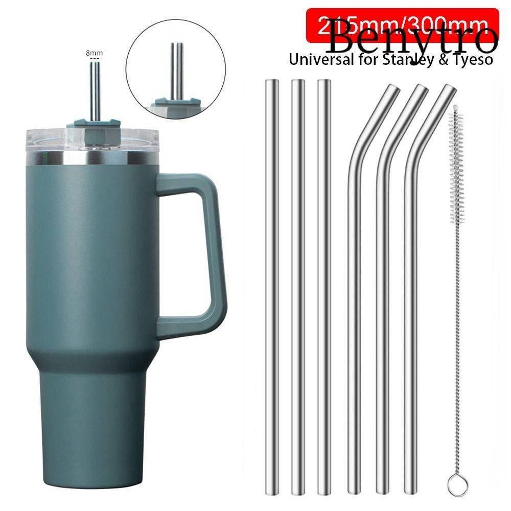 Benytro 1 Ống Hút Cốc, Ống Hút Inox Bạc Uống, Ống Hút Thay Thế Thẳng 6 Mm 8 Mm Có Thể Tái Sử Dụng Cho 30oz 40oz Tyeso Cup