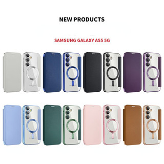 Ốp Điện Thoại TPU Cho Samsung A56 A55 A36 A35 A26 A17 A16 A15 A07 A06 A05S S26 Ultra Plus FE Vỏ Da Từ Tính Mạ Chống Sốc Cạnh Mềm Vỏ Bảo Vệ Toàn Bộ Ống Kính