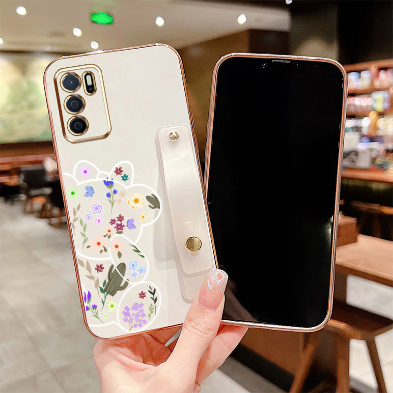 Ốp Điện Thoại Gấu Dễ Thương YBD Cho OPPO Reno 12 Pro Reno 12F Realme C65 4G A3 Pro (Ấn Độ) Có Giá Đỡ Cùng Màu Bảo Vệ Camera Chống Sốc Ốp Lưng Silicon Mềm