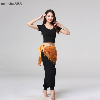 Meisha888 Khiêu Vũ Hông Váy Sequins Viền Váy sel Hip Khăn Rave Váy Nữ