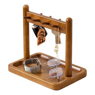 Trang trí nội thất Đồ lặt vặt Khay lưu trữ Lối vào Khóa lưu trữ Đồ trang trí Phong cách Trung Quốc mới Gỗ nguyên khối Kệ để bàn Treo chìa khóa tay